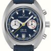 Men'S Certina | Certina Ds-2 Chronograph Automatic (43Mm) Blue Dial / Blue Fabric