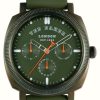 Men'S Ted Baker | Ted Baker Men'S Caine Green Dial Green Silicone Strap