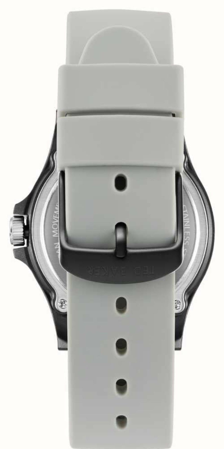 Men'S Ted Baker | Ted Baker Men'S Irby Grey Dial Grey Silicone Strap