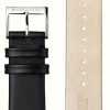 Men'S Mondaine | Mondaine Black Vegan Grape Leather Strap 22Mm