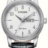 Women'S Citizen | Citizen Women'S Eco-Drive White Dial Black Leather Strap