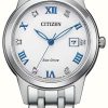 Women'S Citizen | Citizen Women'S Silhouette Crystal Eco-Drive White Dial Stainless Steel Bracelet