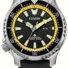 Men'S Citizen | Citizen Men'S Promaster Diver Automatic Black Dial Black Pu Strap