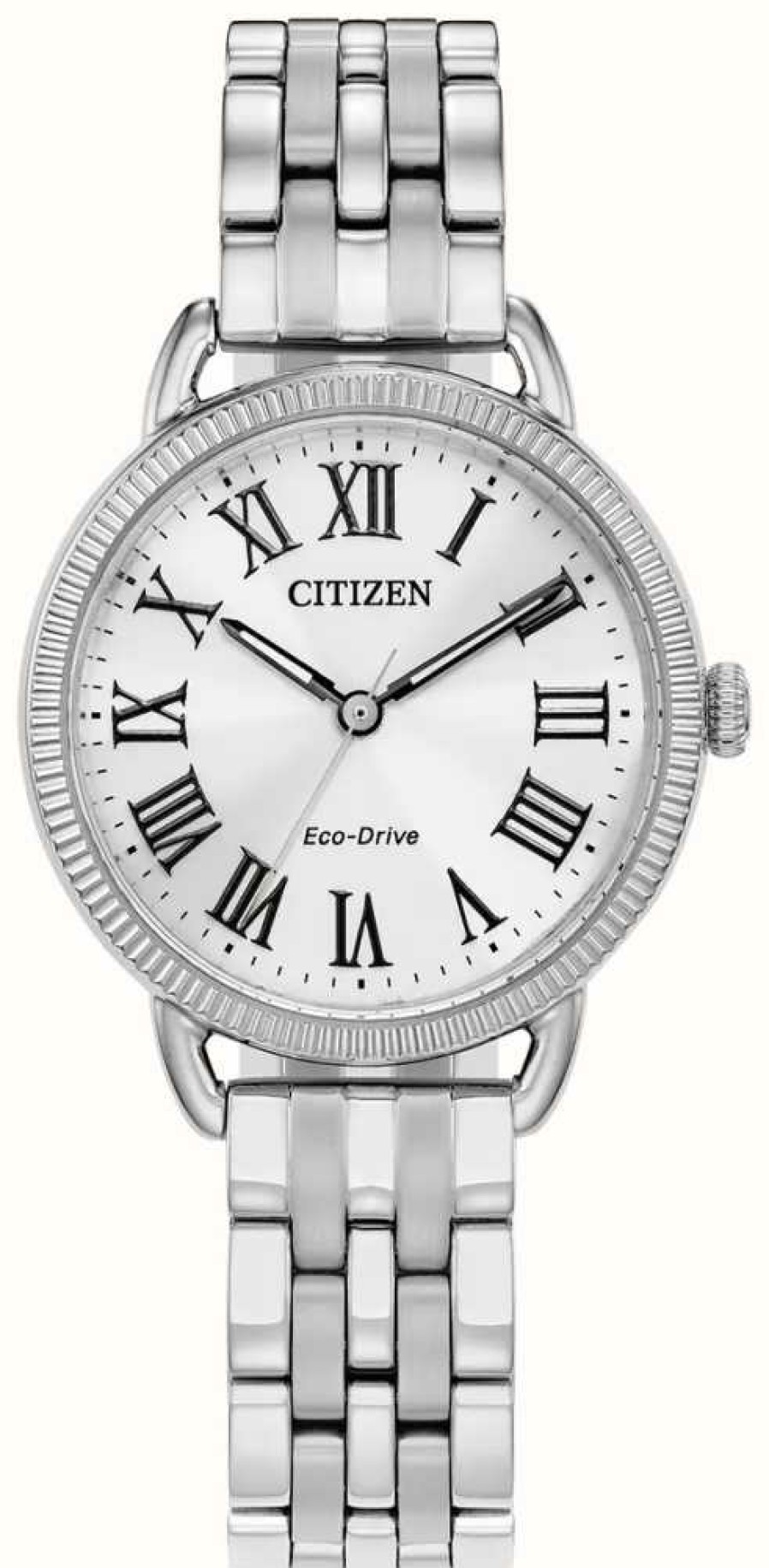 Women'S Citizen | Citizen Women'S Classic Eco-Drive White Dial Stainless Steel Bracelet