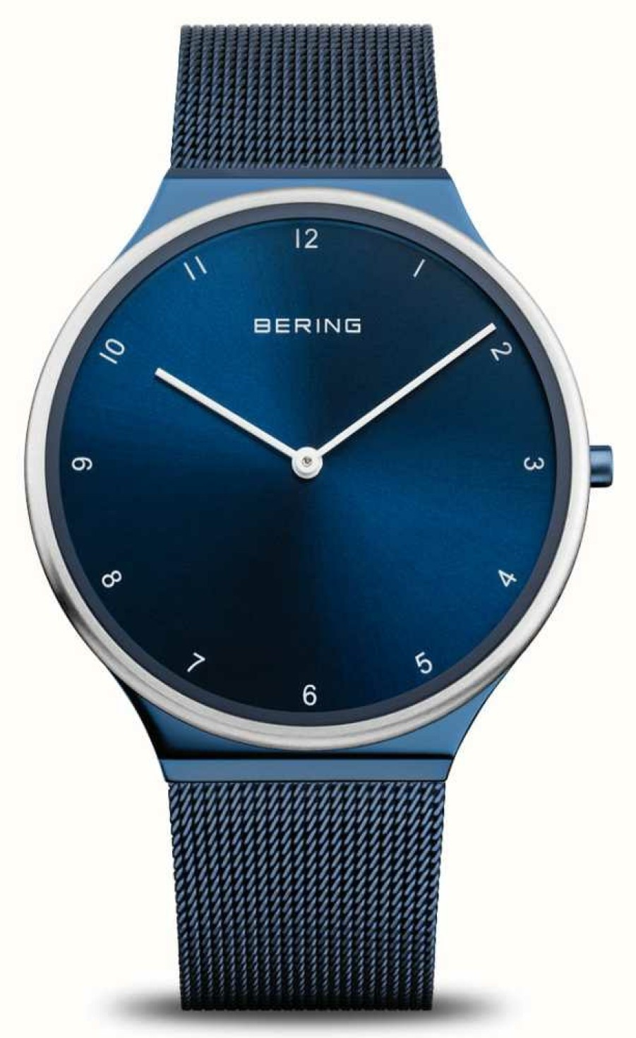 Women'S Bering | Bering Ultra Slim Blue Dial / Blue Stainless Steel Mesh Bracelet