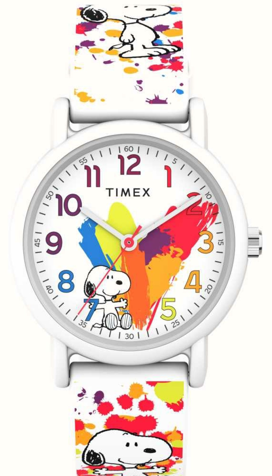 Women'S Timex | Timex Peanuts X Color Rush Snoopy Rainbow Heart