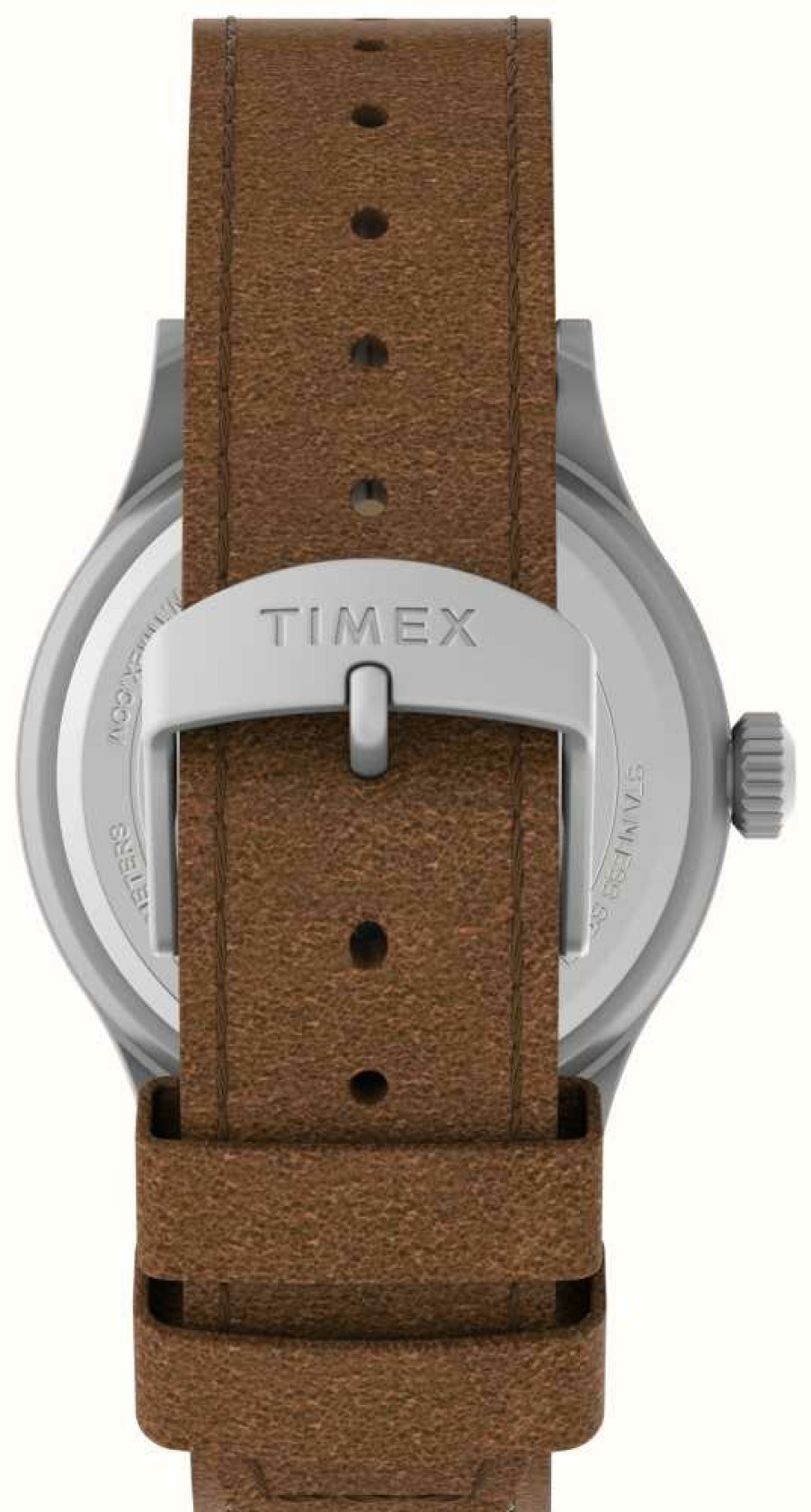 Men'S Timex | Timex Men'S Expedition Scout Green Dial Brown Leather Strap