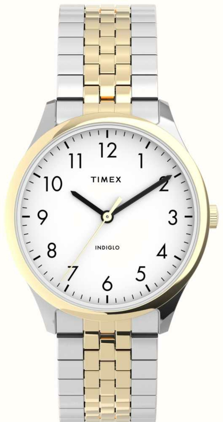 Women'S Timex | Timex Women'S Easy Reader (32Mm) White Dial / Two-Tone Stainless Steel Bracelet