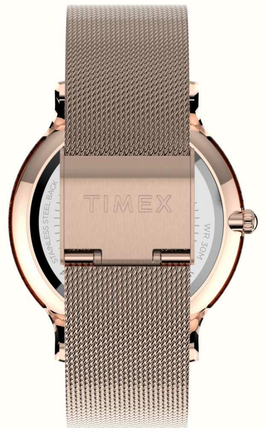 Women'S Timex | Timex Women'S Transcend (38Mm) Light Pink Dial / Rose Gold-Tone Stainless Steel Bracelet