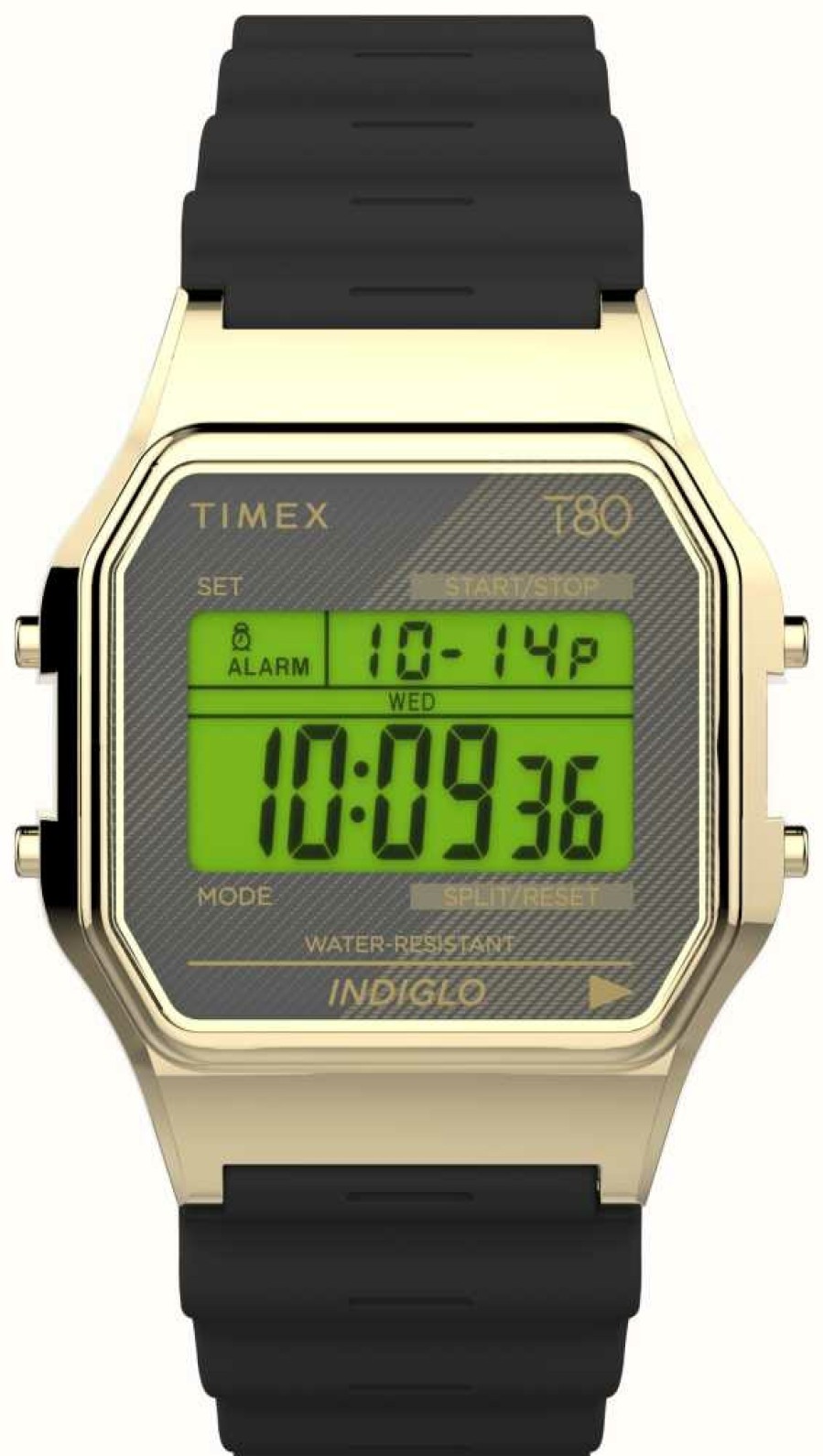 Men'S Timex | Timex Timex 80 Digital Dial / Black Resin Strap