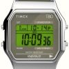 Men'S Timex | Timex 80 Green Digital Display / Green Resin Strap