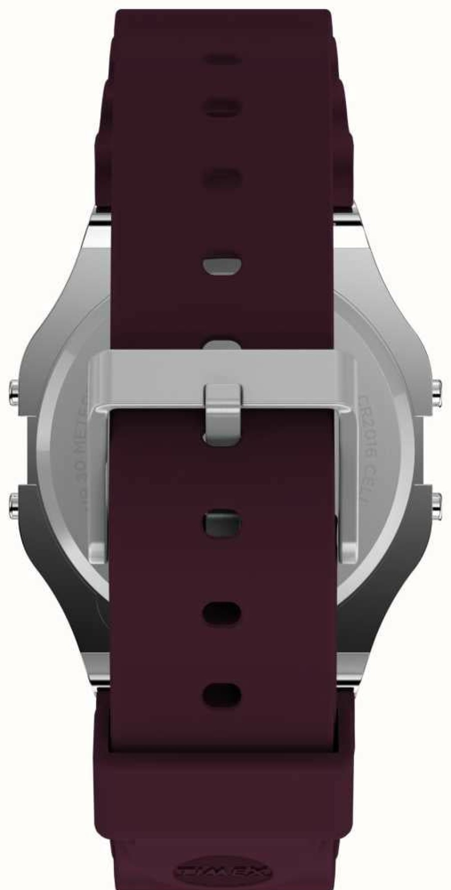 Women'S Timex | Timex 80 Burgundy Digital Display / Burgundy Resin Strap