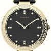 Women'S Timex | Timex Women'S Legacy Black Dial / Black Leather Strap