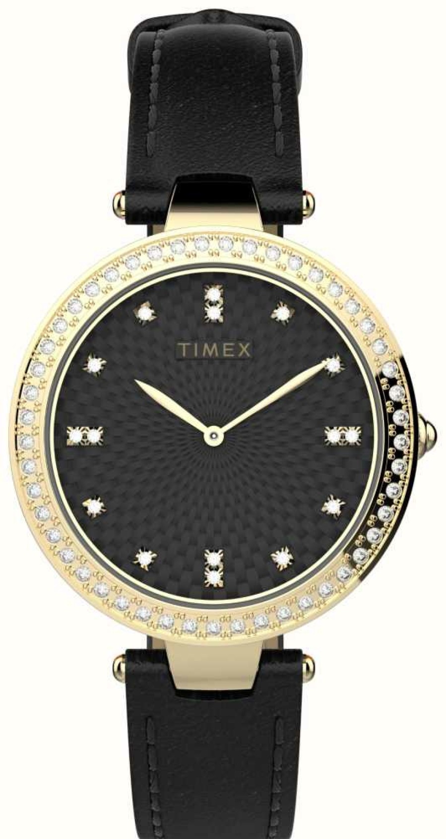 Women'S Timex | Timex Women'S Legacy Black Dial / Black Leather Strap