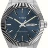 Men'S Timex | Timex Men'S Waterbury (41Mm) Blue Dial / Stainless Steel Bracelet