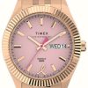 Women'S Timex | Timex Women'S Waterbury Legacy X Bcrf Pink Dial / Rose Gold-Tone Stainless Steel Bracelet