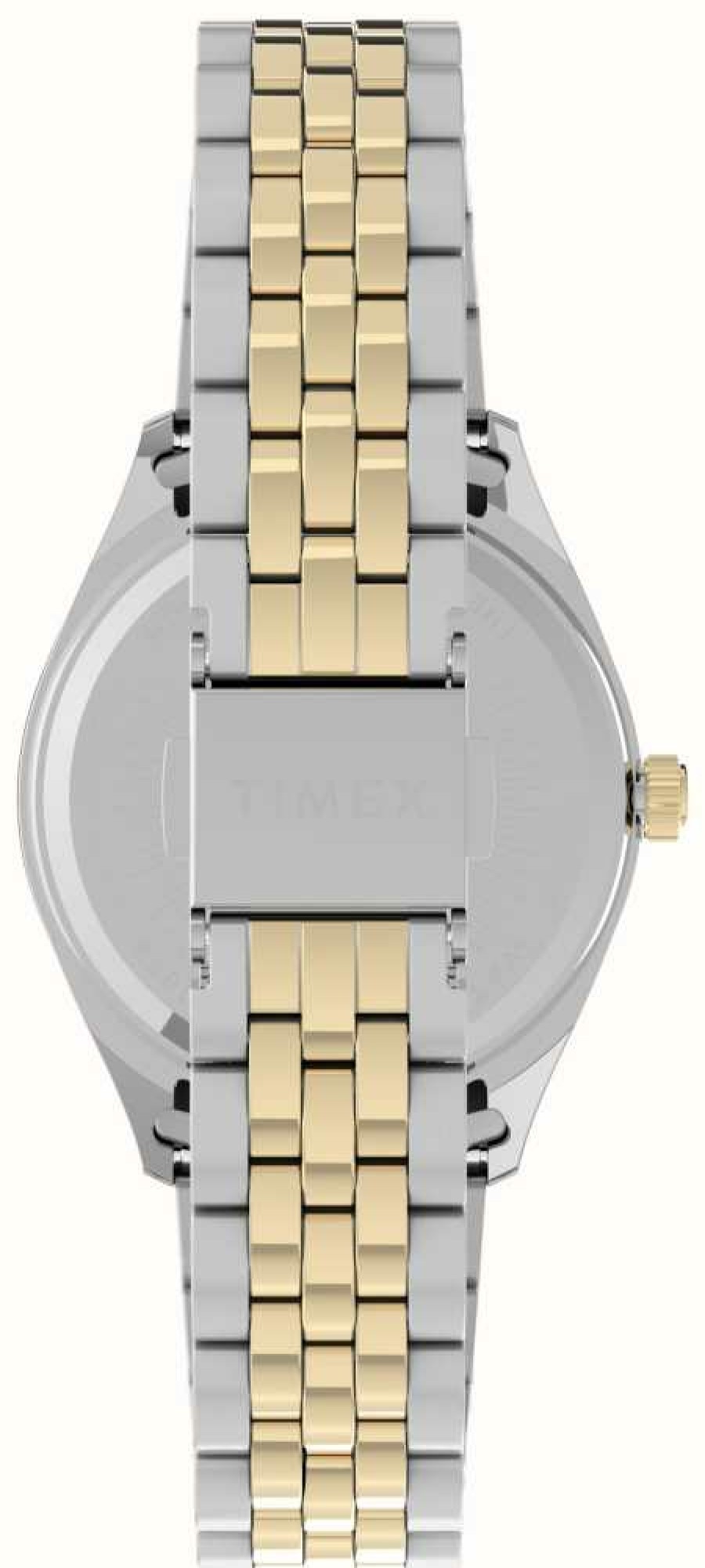 Women'S Timex | Timex Womens Legacy Rainbow White Dial Two-Tone Stainless Steel Bracelet