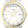 Women'S Timex | Timex Women'S Legacy White Dial / Two-Tone Stainless Steel Bracelet