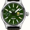 Men'S Ball Watch Company | Ball Watch Company Engineer Master Ii Doolittle Raiders (46Mm) Green Dial Rainbow Markers / Brown Leather Strap