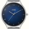 Men'S STORM | Storm Covar Blue Blue Dial / Steel Mesh Bracelet