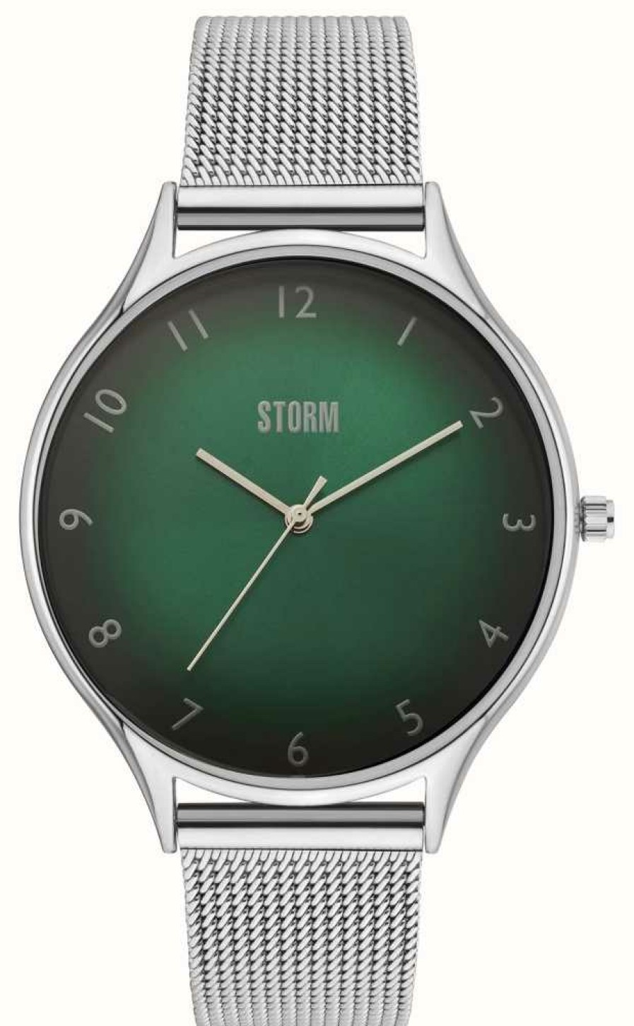 Men'S STORM | Storm Covar Green Green Dial / Steel Mesh Bracelet