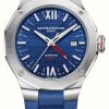 Men'S Baume & Mercier | Baume & Mercier Men'S Riviera Automatic (42Mm) Blue Dial / Blue Rubber Strap