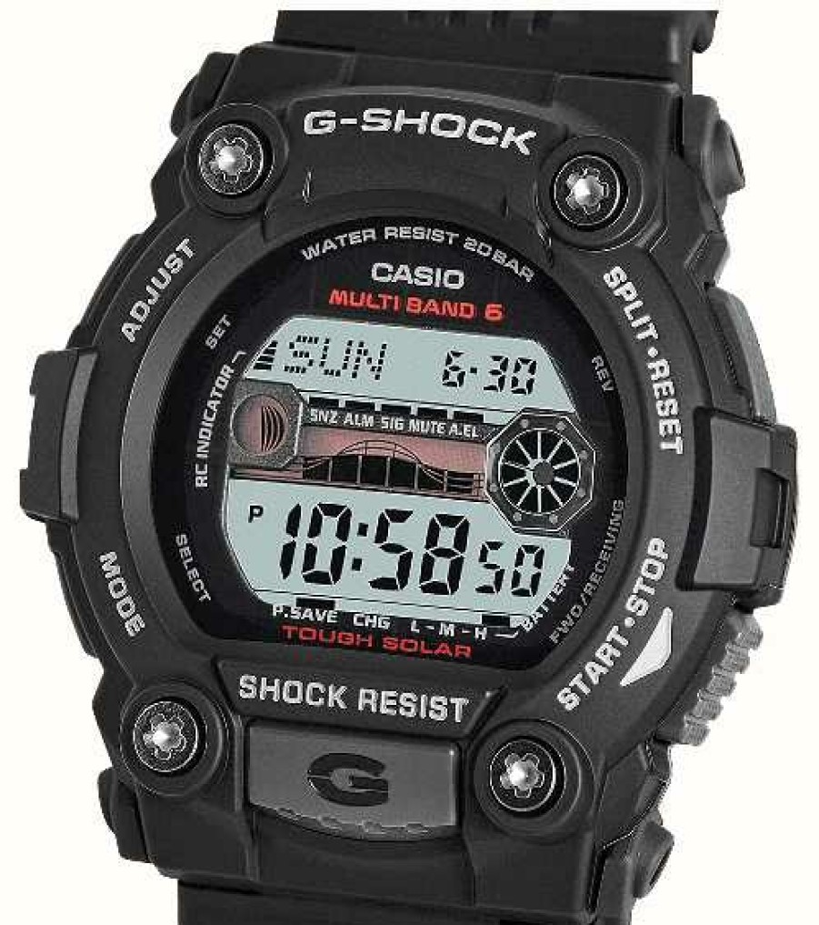 Men'S Casio | Casio Men'S G-Shock Radio Controlled Digital Chronograph Black