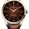 Men'S Baume & Mercier | Baume & Mercier Clifton Baumatic Cosc (40Mm) Chocolate Dial / Brown Patinated Calfskin Strap