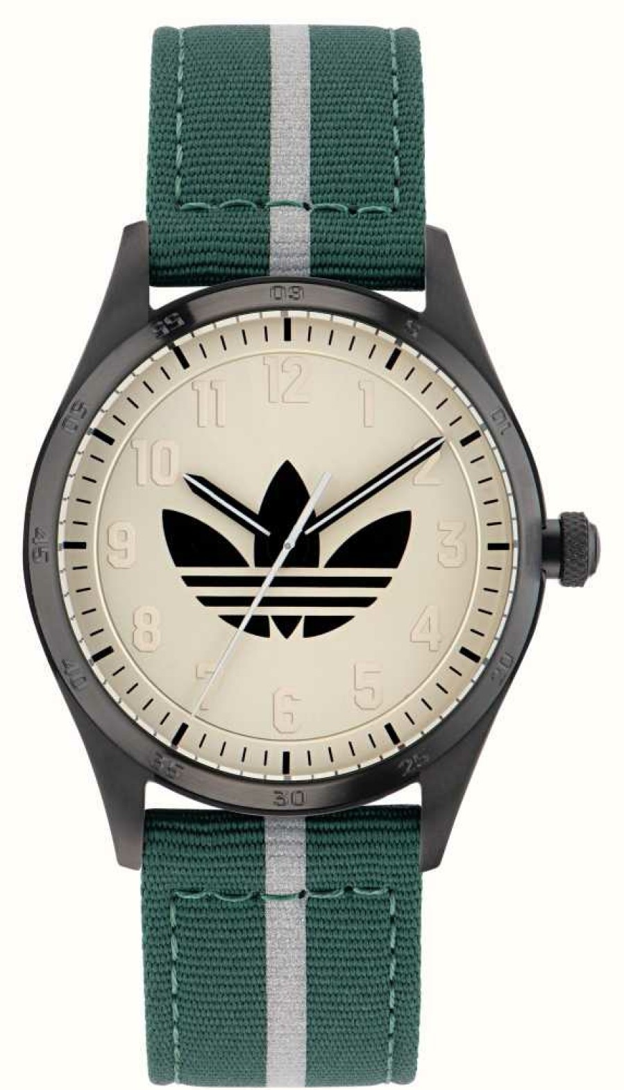 Women'S Adidas | Adidas Code Four White Dial Green Fabric Strap