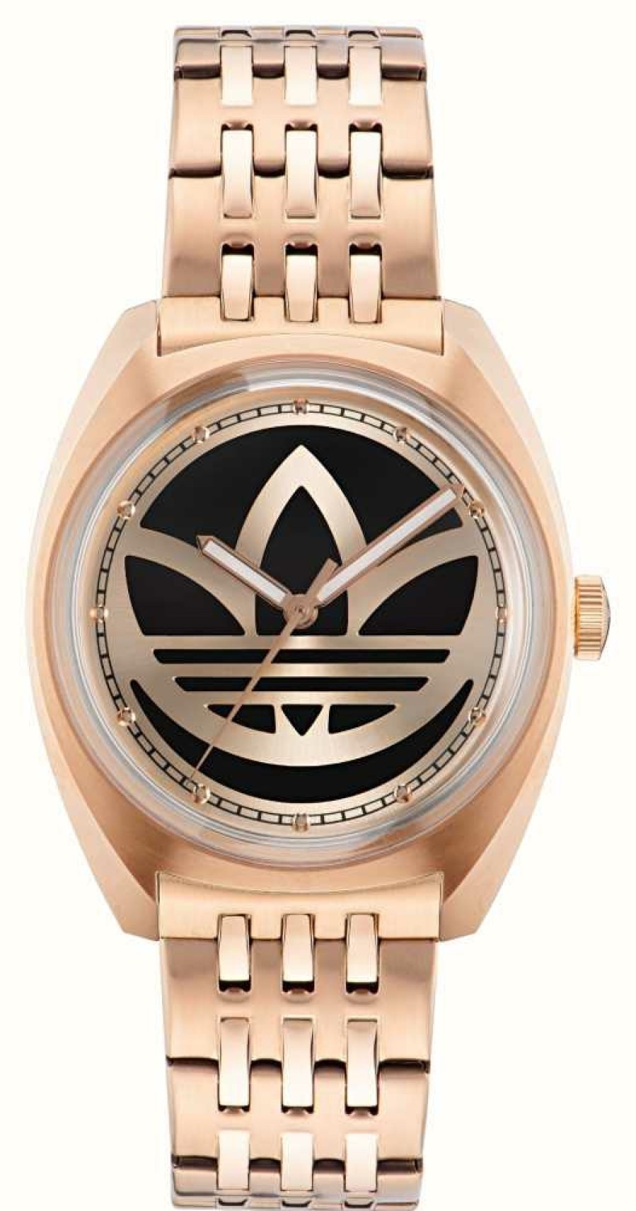 Women'S Adidas | Adidas Edition One Black Dial Rose Gold-Tone Stainless Steel Bracelet