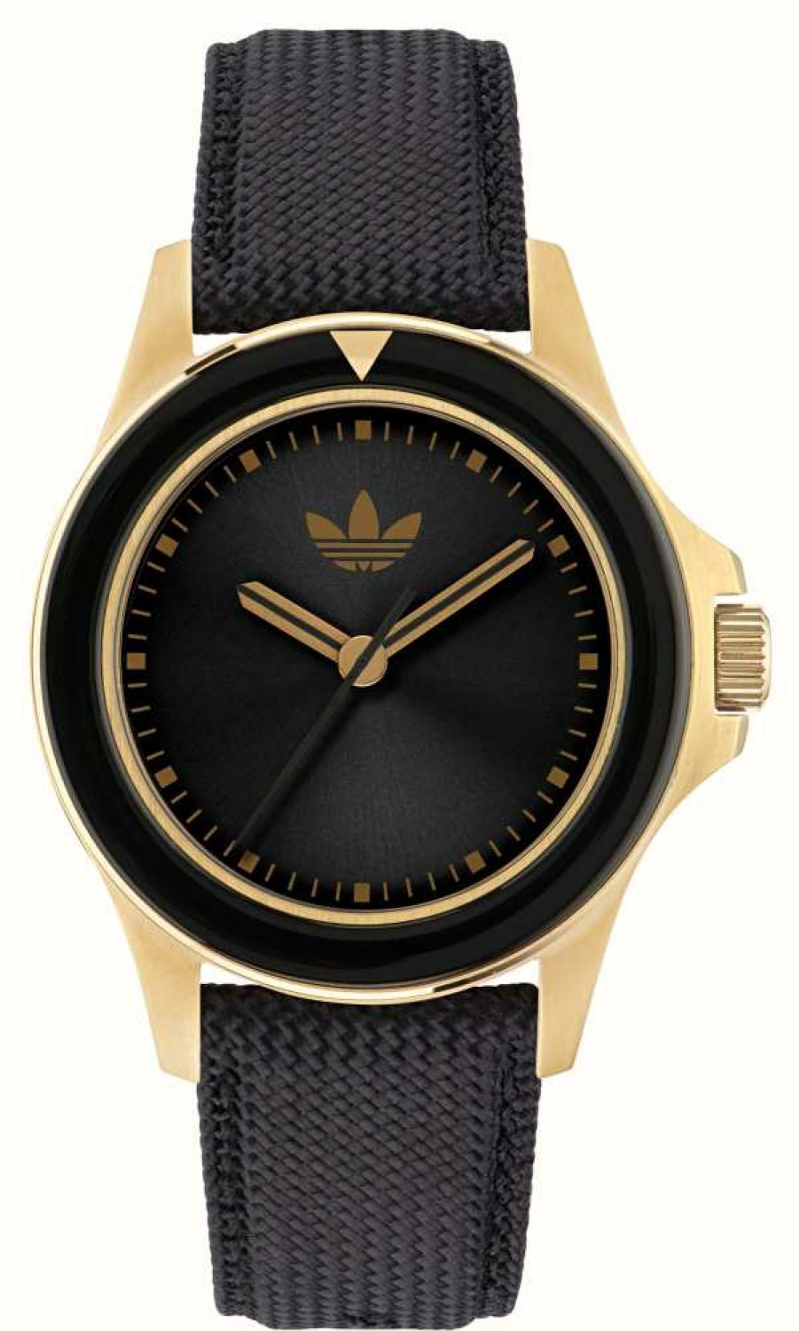 Women'S Adidas | Adidas Expression One Black Dial Black Nylon Strap