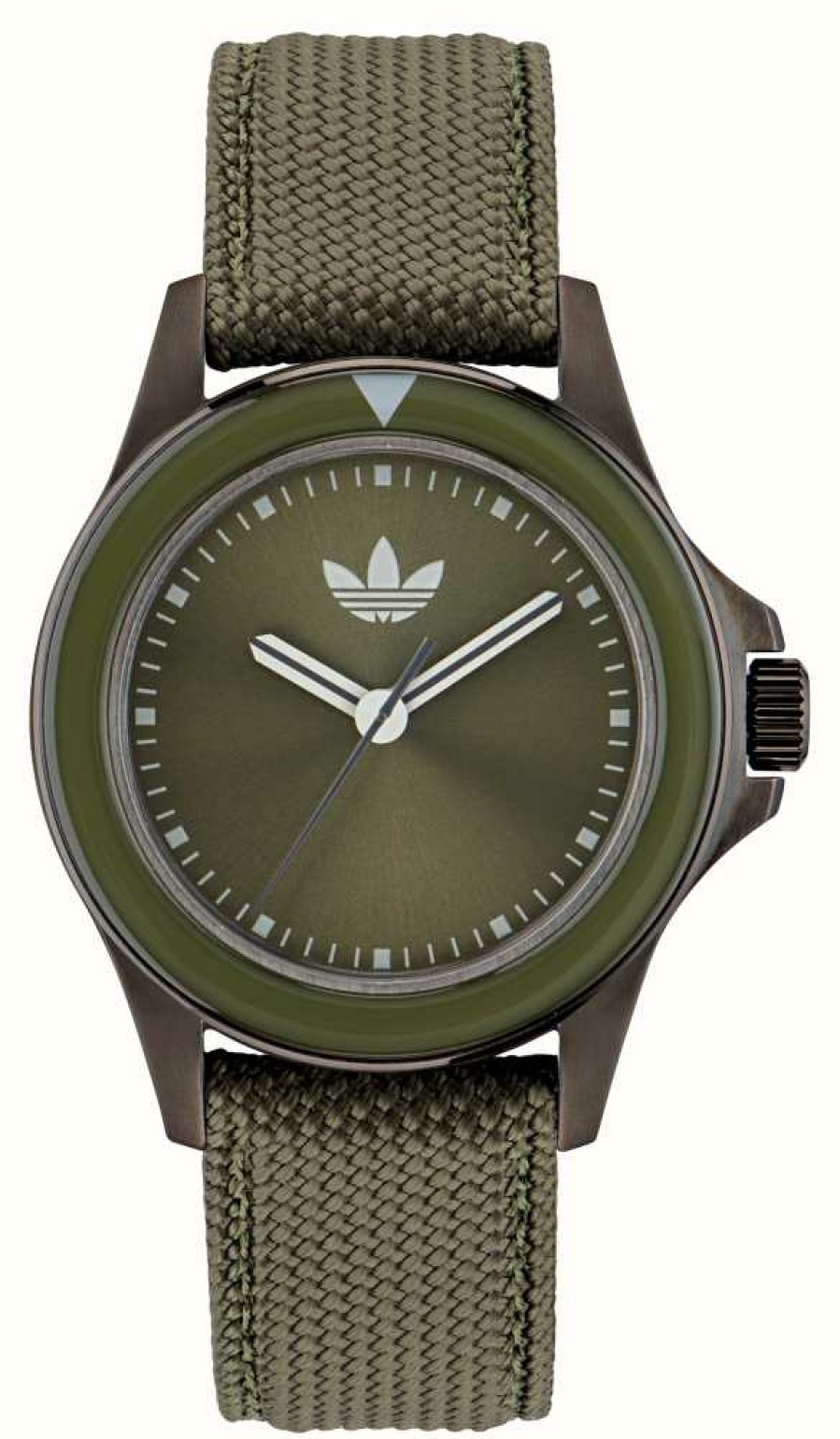 Women'S Adidas | Adidas Expression One Green Dial Green Nylon Fabric Strap