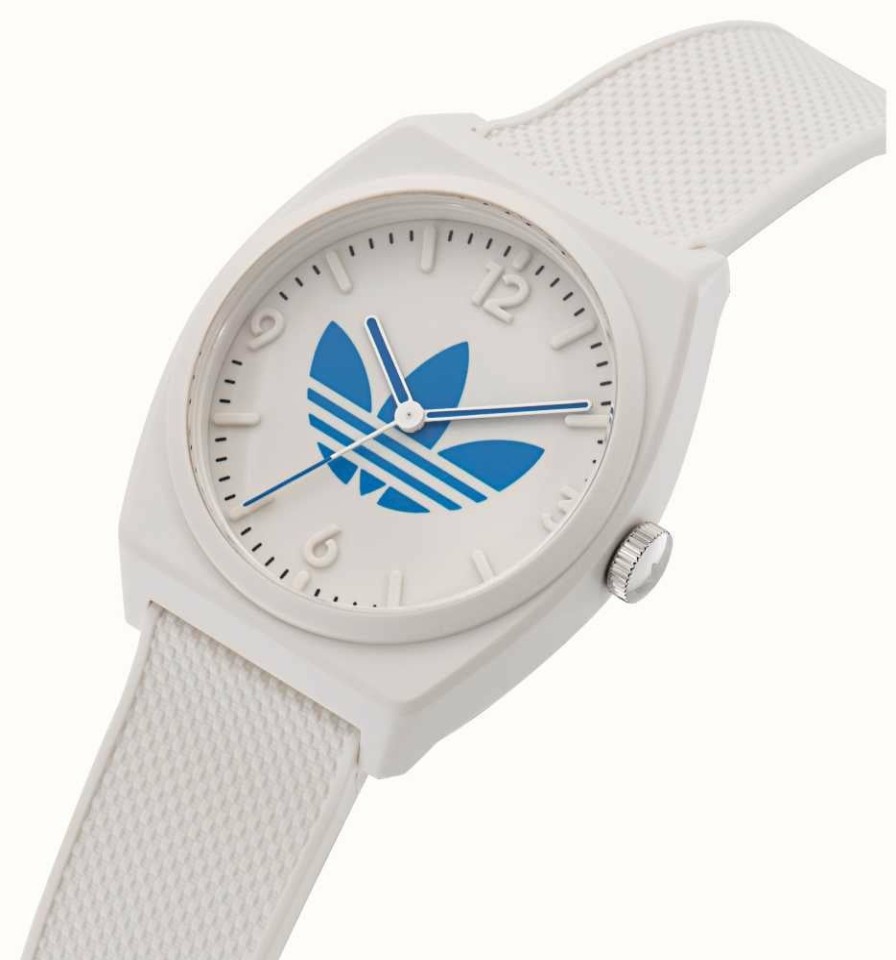 Women'S Adidas | Adidas Project Two White Dial White Resin Strap