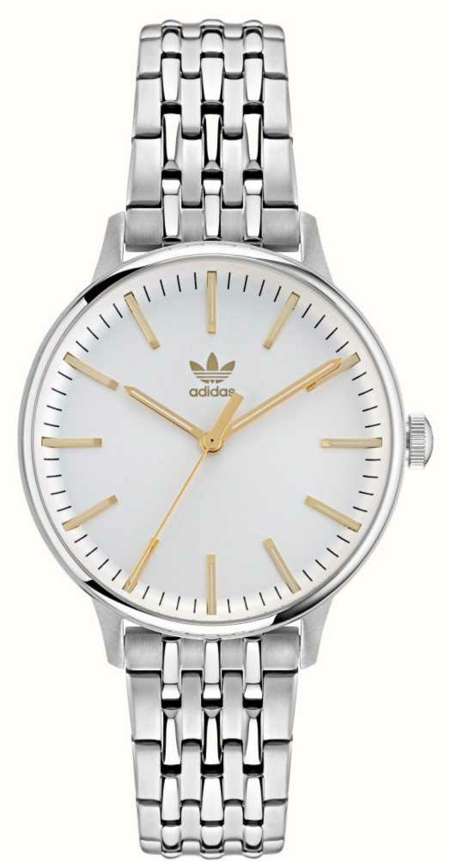 Women'S Adidas | Adidas Code One White Dial Stainless Steel Bracelet