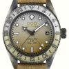 Men'S Out Of Order | Out Of Order Margarita Automatic Gmt (40Mm) Ocher Dial / Light Brown Leather