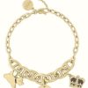 Jewelry Radley Jewellery | Radley Jewellery Gold Plated Crown And Scottie Dog Charm Bracelet