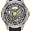 Men'S Certina | Certina Ds Skeleton Automatic Skeleton Dial / Black Leather Strap