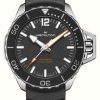 Men'S Hamilton | Hamilton Khaki Navy Frogman Automatic (41Mm) Black Dial / Black Rubber Strap