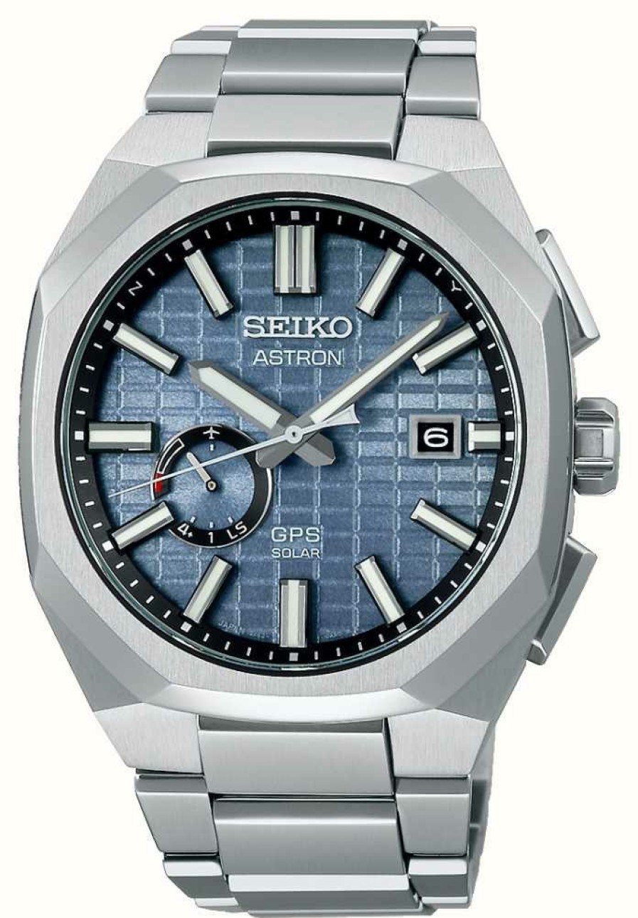 Men'S Seiko | Seiko Astron Gps Solar 'Sapphire Blue' Crystal Box