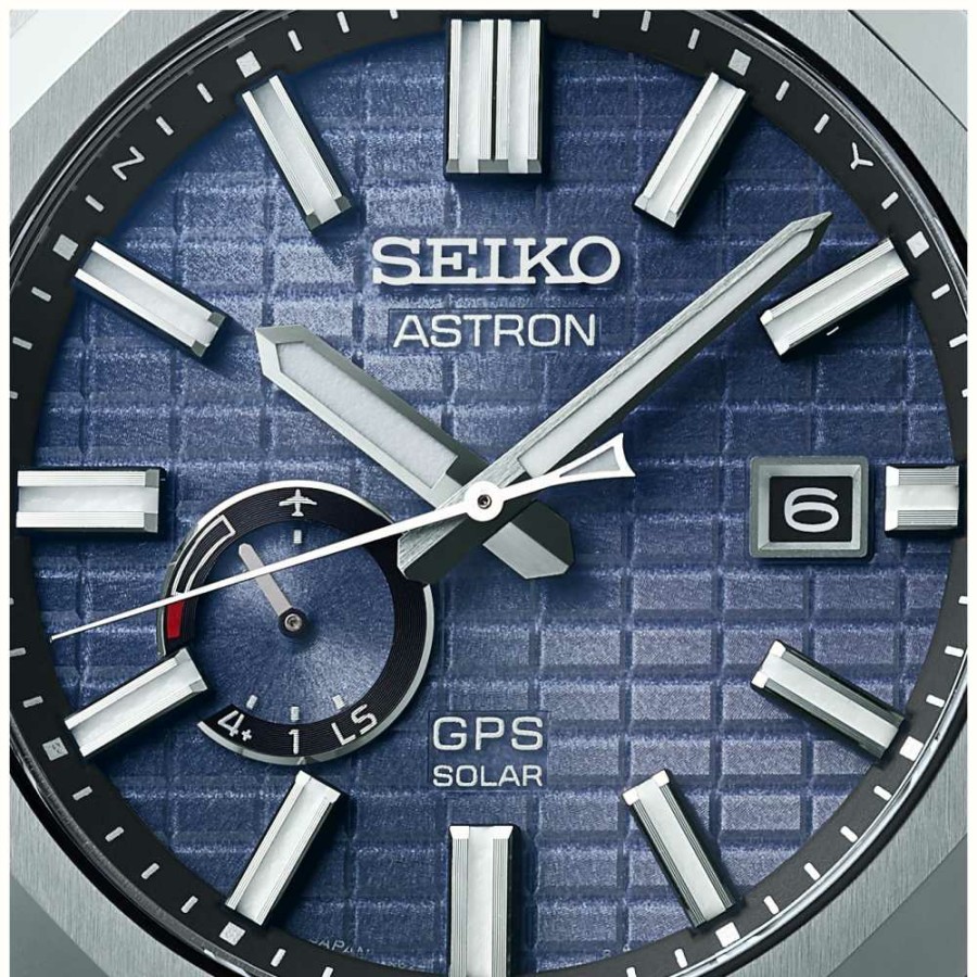 Men'S Seiko | Seiko Astron Gps Solar 'Sapphire Blue' Crystal Box