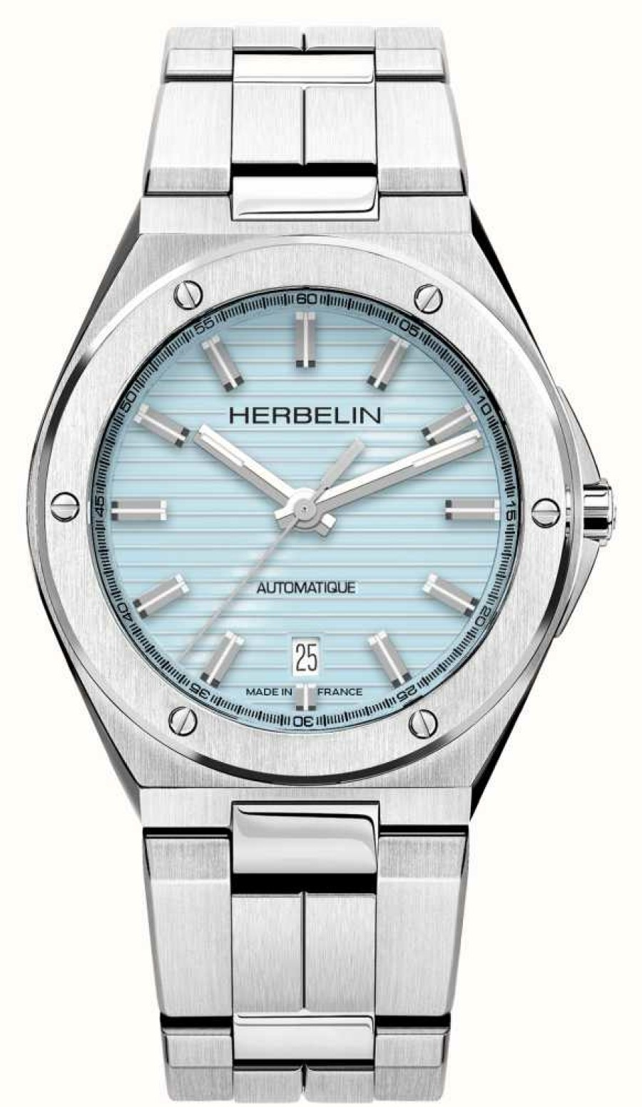 Men'S Herbelin | Herbelin Cap Camarat Automatic (40.5Mm) Light Blue Dial / Stainless Steel