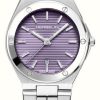 Women'S Herbelin | Herbelin Cap Camarat Quartz (33Mm) Purple Dial / Stainless Steel