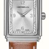 Women'S Herbelin | Herbelin Art Deco Quartz (22Mm) Silver Dial / Brown Leather