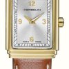 Women'S Herbelin | Herbelin Art Deco (22Mm) Silver Dial / Brown Leather