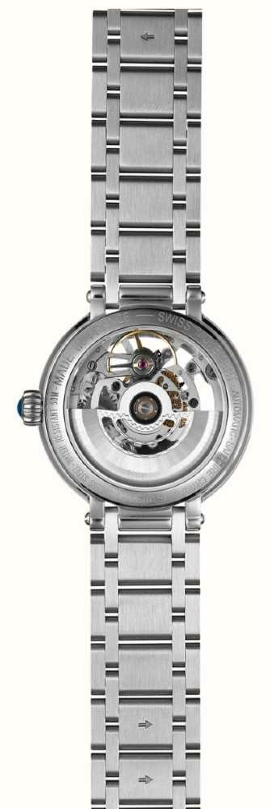 Women'S Herbelin | Herbelin Galet Automatic (33.5Mm) Skeleton Dial / Stainless Steel