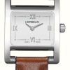 Women'S Herbelin | Herbelin V Avenue (19 X 23.4Mm) Silver Dial / Brown Leather