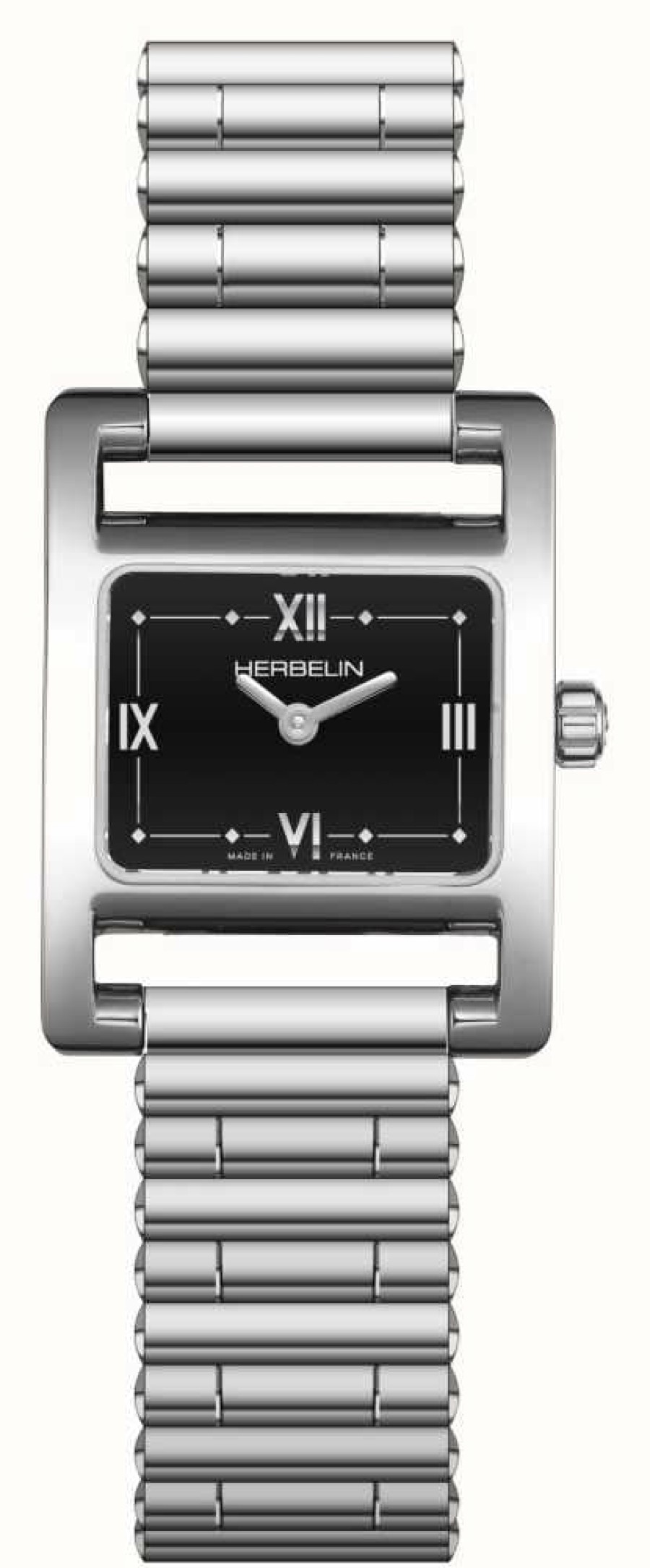 Women'S Herbelin | Herbelin V Avenue (19 X 23.4Mm) Black Dial / Stainless Steel