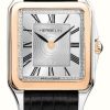 Women'S Herbelin | Herbelin Luna Quartz Rose-Gold (24Mm) Silver Dial / Black Leather