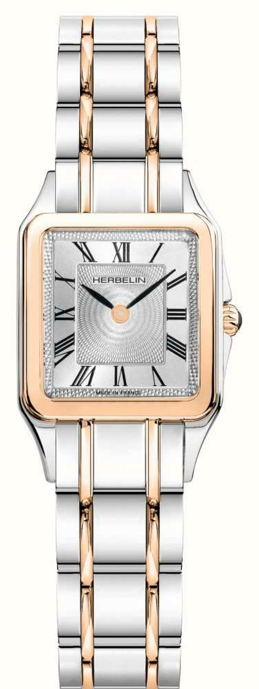 Women'S Herbelin | Herbelin Luna Quartz Rose-Gold (24Mm) Silver Dial / Two-Tone Stainless Steel