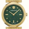 Women'S Versace | Versace Regalia (34Mm) Green Dial / Stainless Steel Mesh